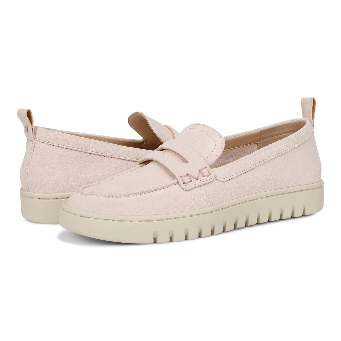 Vionic Uptown Women's Slip-On Loafer Moc Casual Shoes - Peony Pink - pair left angle