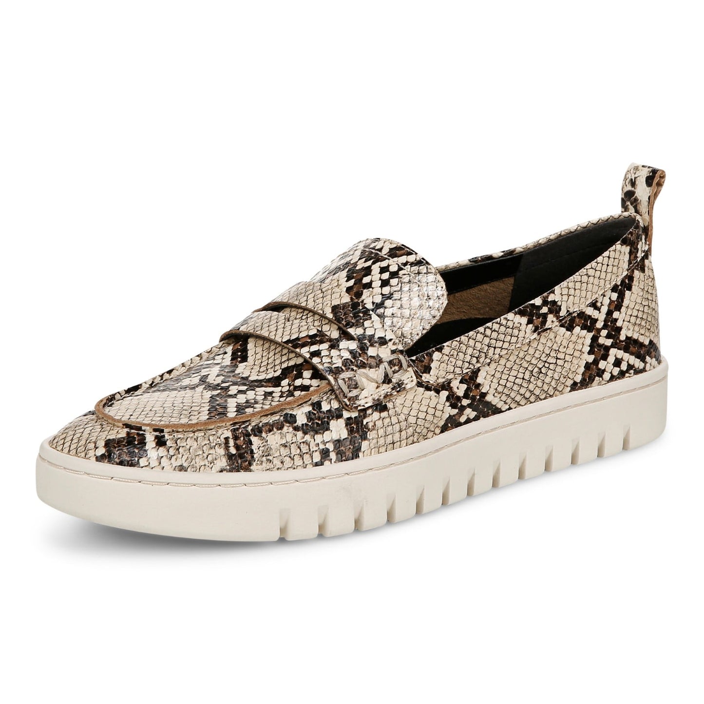 Vionic Uptown Women's Slip-On Loafer Moc Casual Shoes - Ivory Multi - Left angle