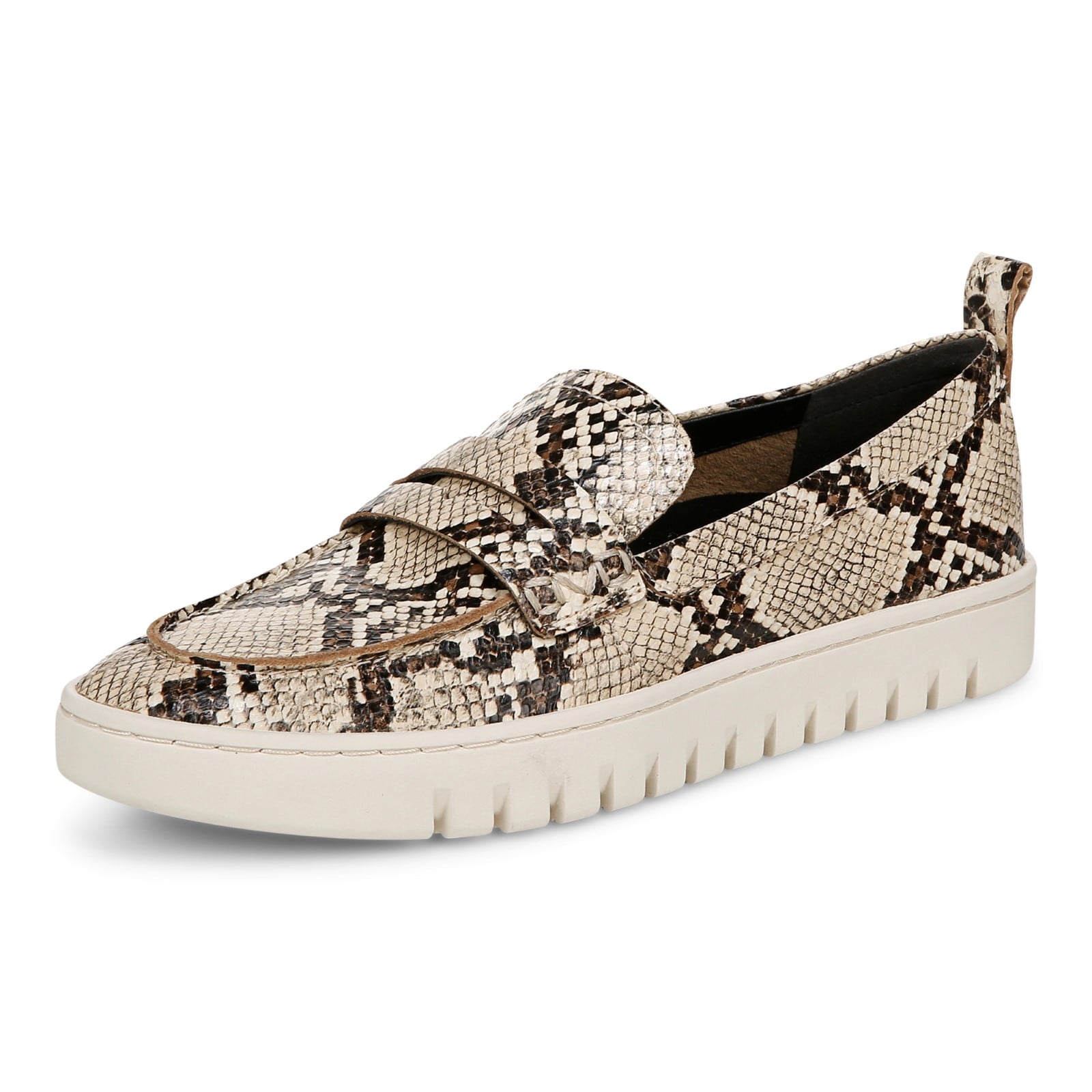 Vionic Uptown Women's Slip-On Loafer Moc Casual Shoes - Ivory Multi - Left angle