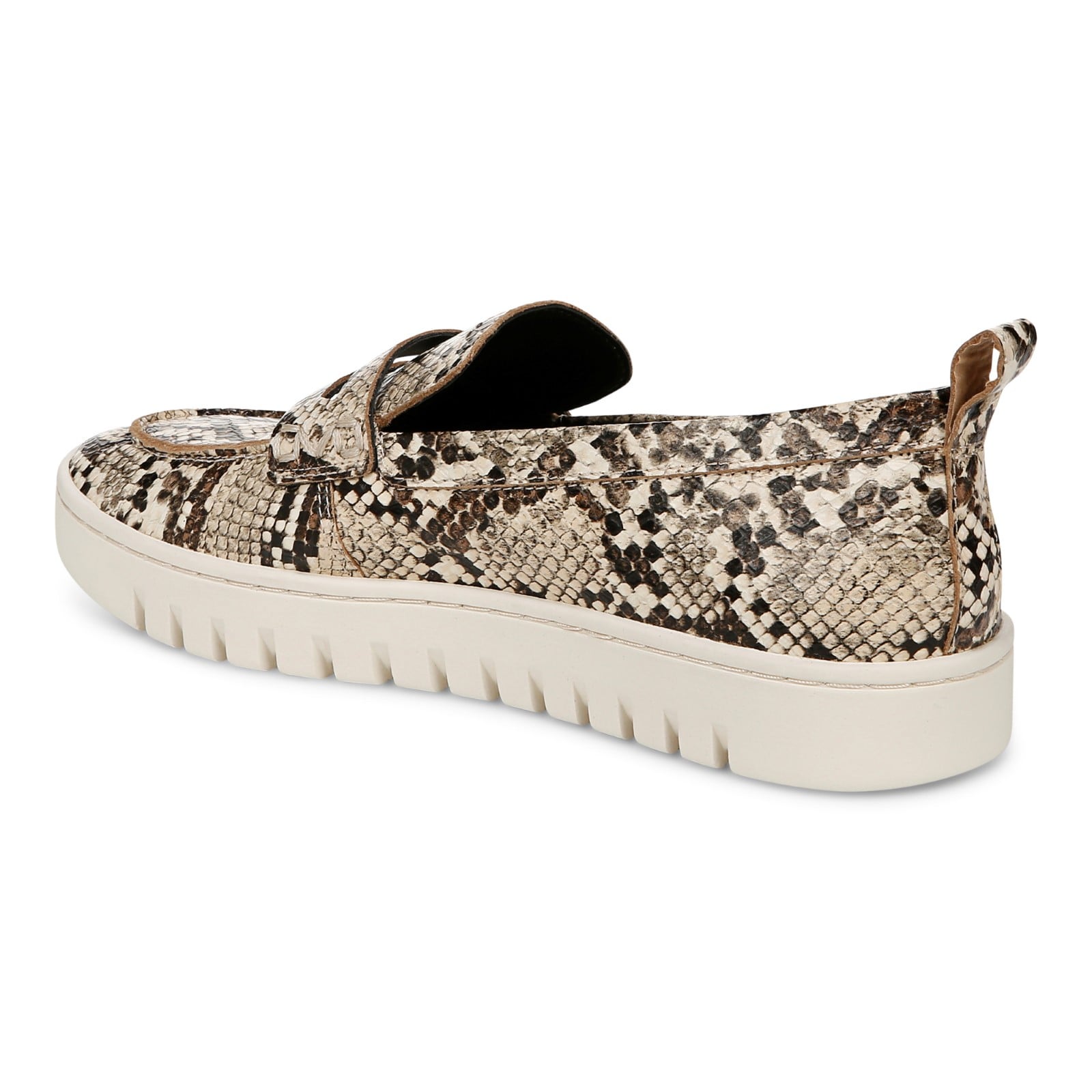 Vionic Uptown Women's Slip-On Loafer Moc Casual Shoes - Ivory Multi - Back angle