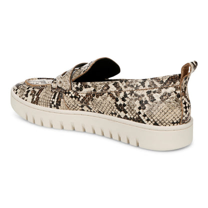 Vionic Uptown Women's Slip-On Loafer Moc Casual Shoes - Ivory Multi - Back angle
