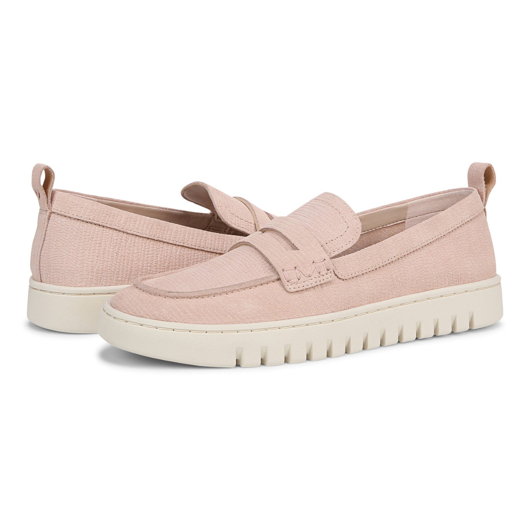 Vionic Uptown Women's Slip-On Loafer Moc Casual Shoes - Cameo Rose - pair left angle
