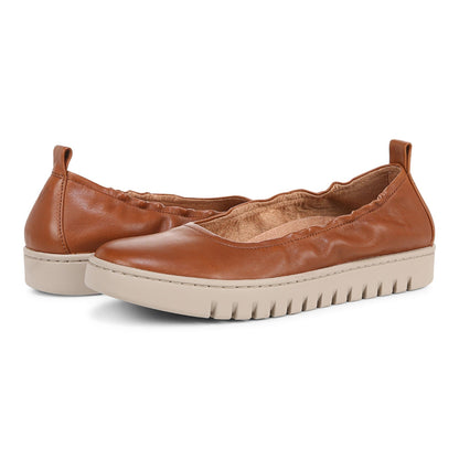 Vionic Uptown Balle womens Slip On/Loafer/Moc Shoe - Tan - pair left angle