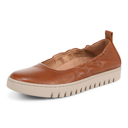 Vionic Uptown Balle womens Slip On/Loafer/Moc Shoe - Tan - Left angle