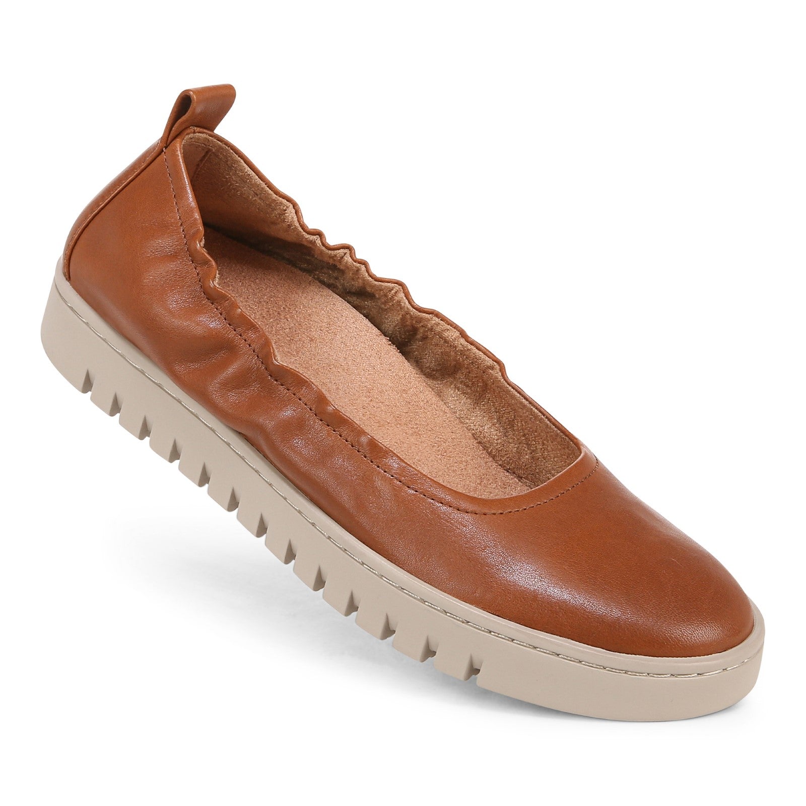 Vionic Uptown Balle womens Slip On/Loafer/Moc Shoe - Tan - UPTOWN BALLET-J2129L2200-TAN-13fl-med