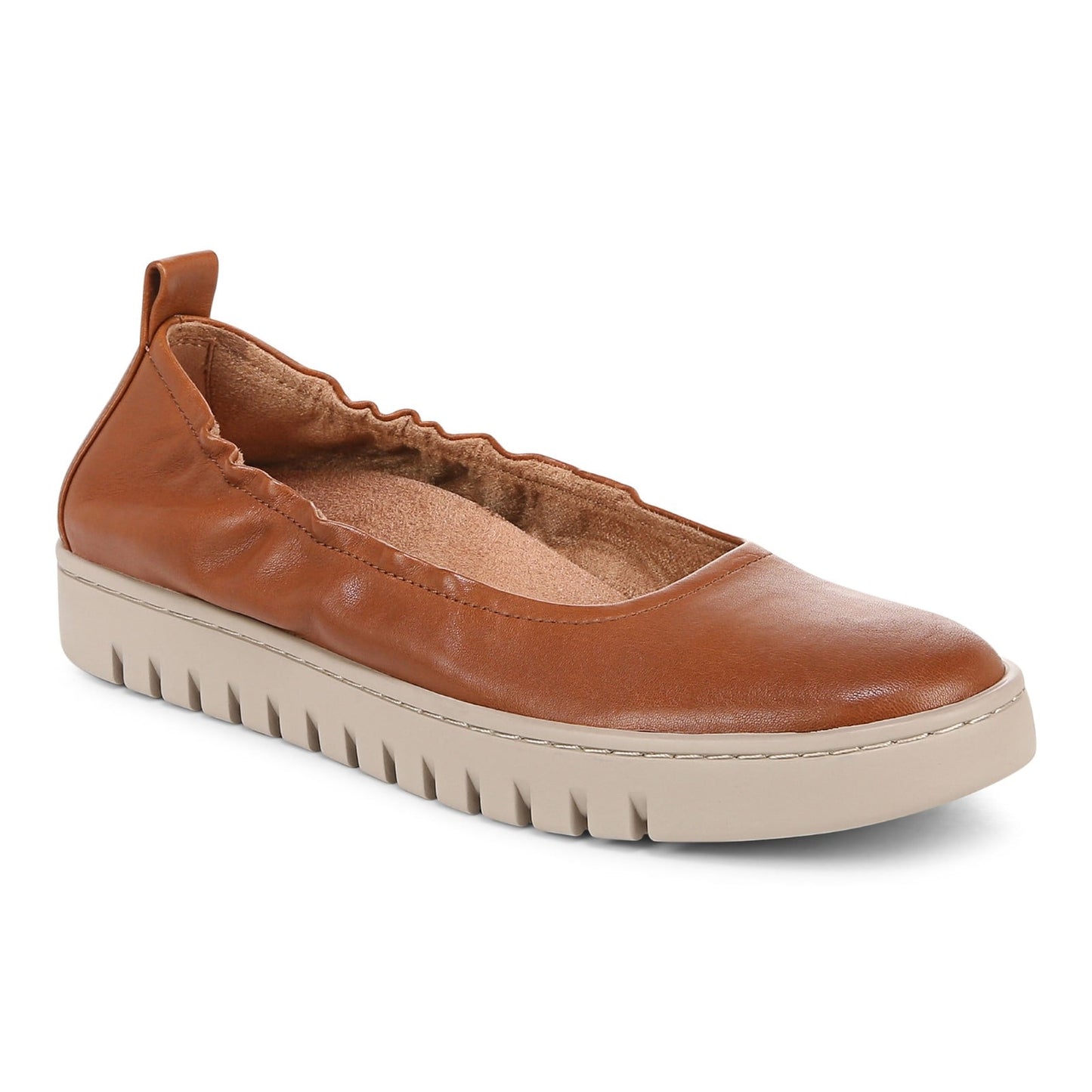 Vionic Uptown Balle womens Slip On/Loafer/Moc Shoe - Tan - Angle main
