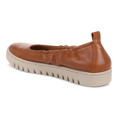 Vionic Uptown Balle womens Slip On/Loafer/Moc Shoe - Tan - Back angle