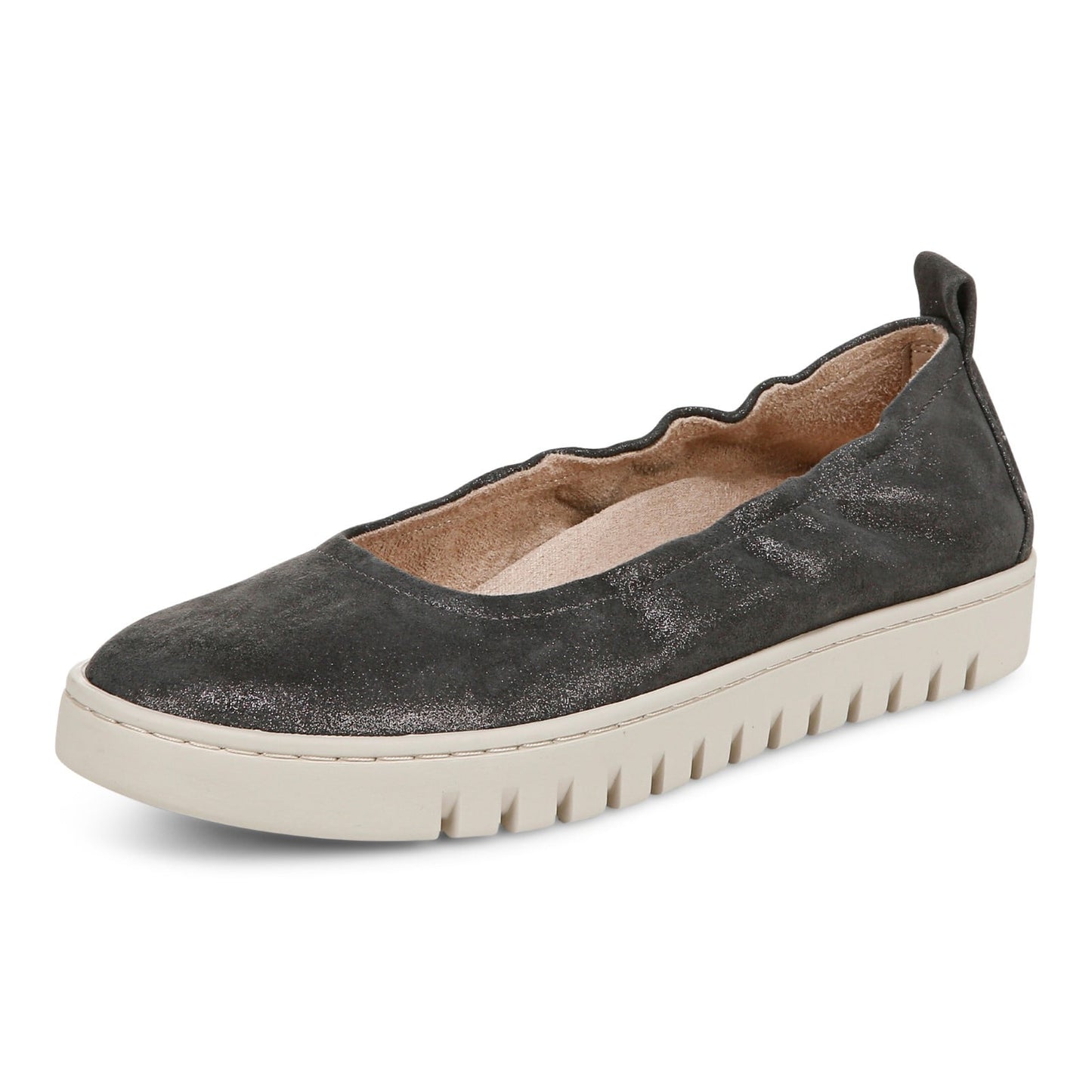 Vionic Uptown Balle womens Slip On/Loafer/Moc Shoe - Polluted Silver - Left angle