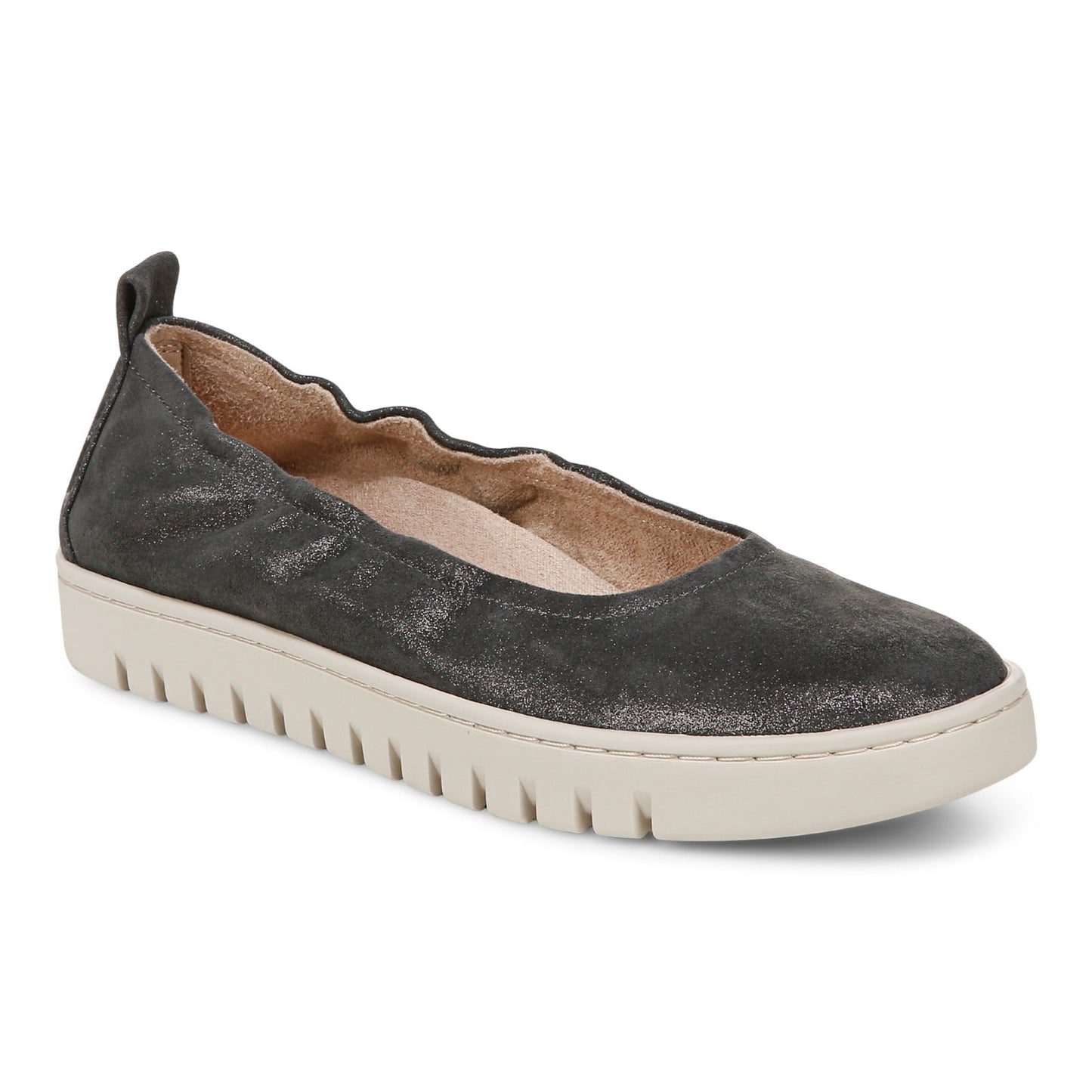 Vionic Uptown Balle womens Slip On/Loafer/Moc Shoe - Polluted Silver - Angle main