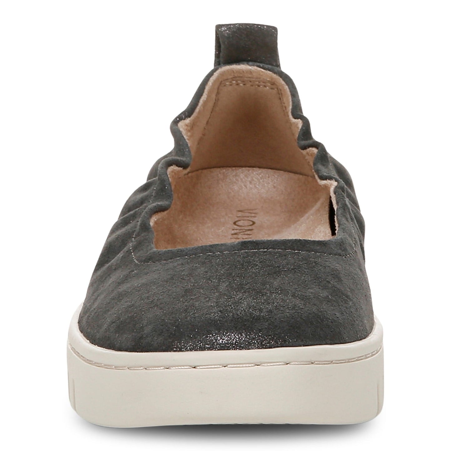 Vionic Uptown Balle womens Slip On/Loafer/Moc Shoe - Polluted Silver - Front