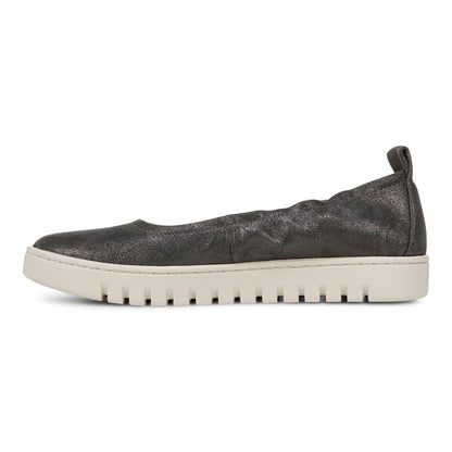 Vionic Uptown Balle womens Slip On/Loafer/Moc Shoe - Polluted Silver - Left Side