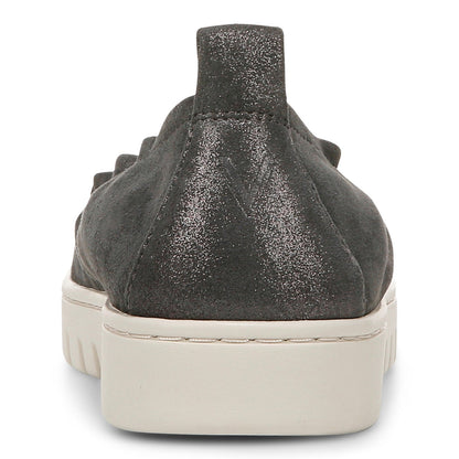 Vionic Uptown Balle womens Slip On/Loafer/Moc Shoe - Polluted Silver - Back