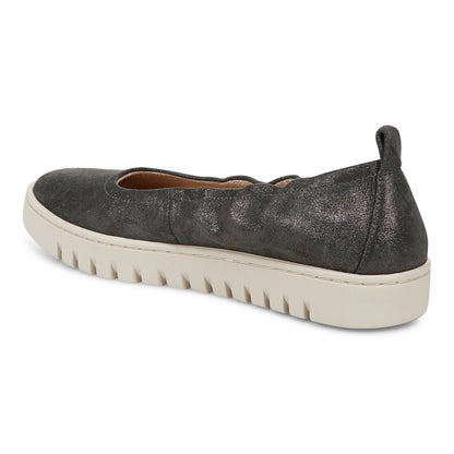 Vionic Uptown Balle womens Slip On/Loafer/Moc Shoe - Polluted Silver - Back angle