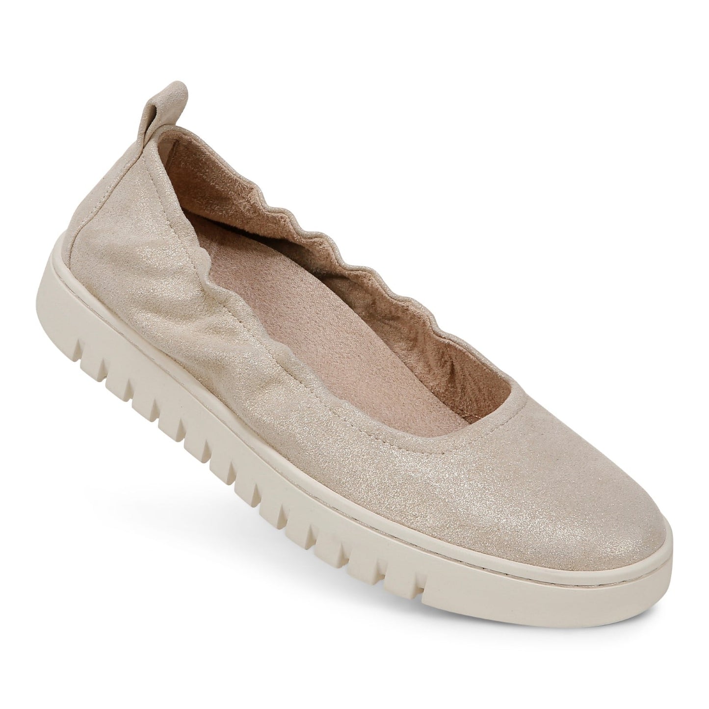 Vionic Uptown Balle womens Slip On/Loafer/Moc Shoe - Soft Gold - UPTOWN BALLET-J2129LT700-SOFT GOLD-13fl-med