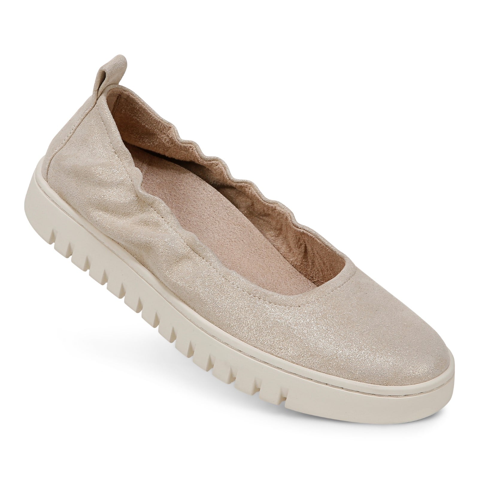 Vionic Uptown Balle womens Slip On/Loafer/Moc Shoe - Soft Gold - UPTOWN BALLET-J2129LT700-SOFT GOLD-13fl-med