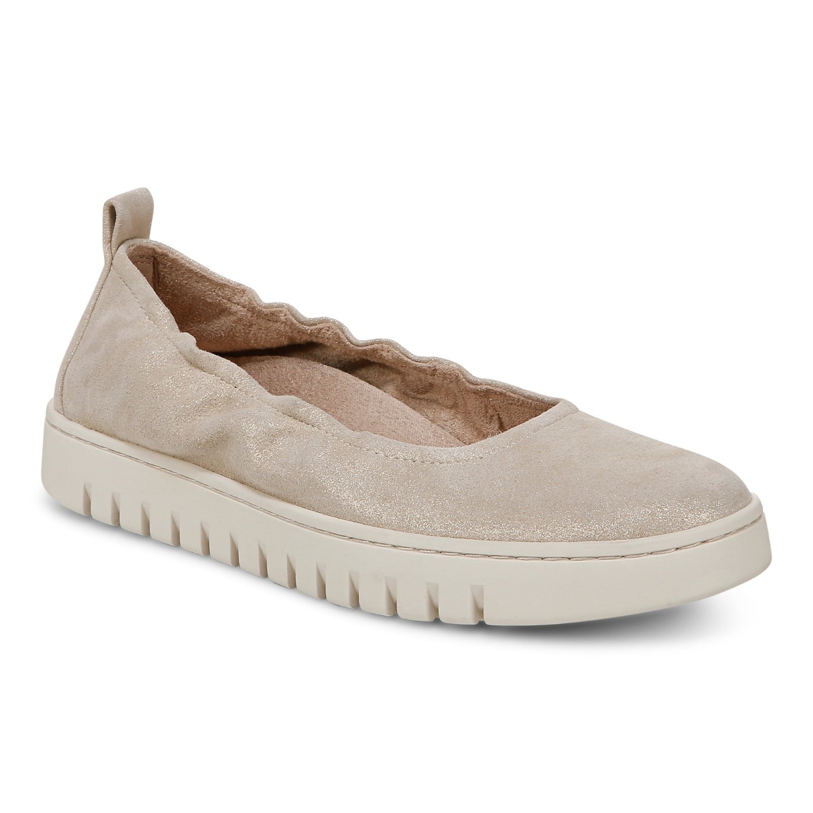 Vionic Uptown Balle womens Slip On/Loafer/Moc Shoe - Soft Gold - Angle main