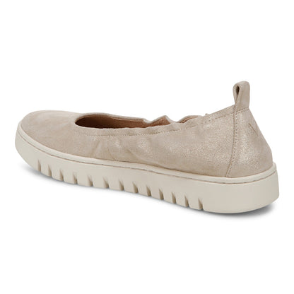 Vionic Uptown Balle womens Slip On/Loafer/Moc Shoe - Soft Gold - Back angle