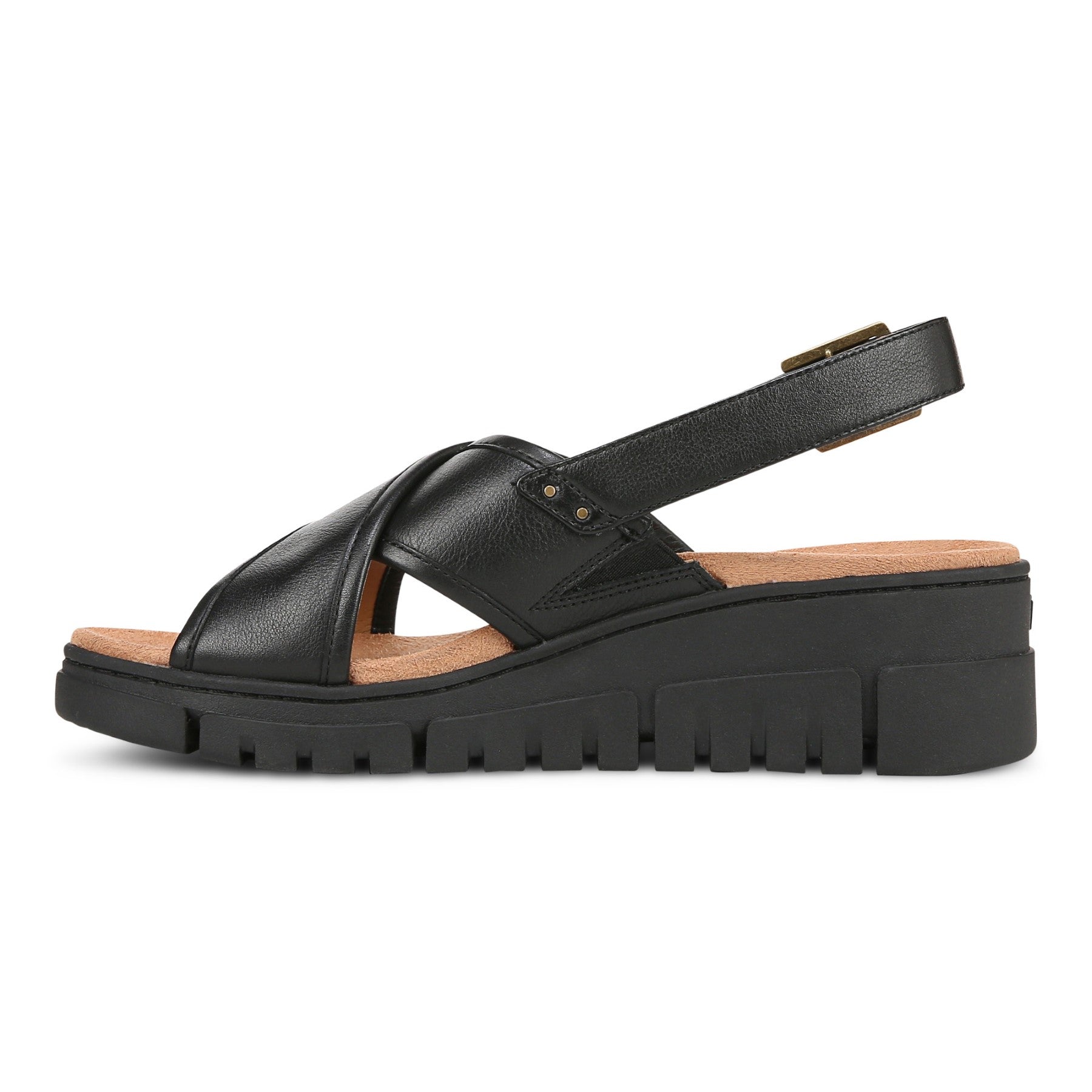 Vionic Uptown Sonoma Women's Slingback Comfort Sandal - Black - Left Side