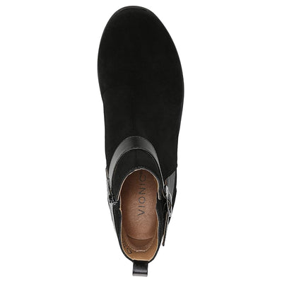 Vionic Romy - Women's Water Repellent Suede Ankle Boots - Black