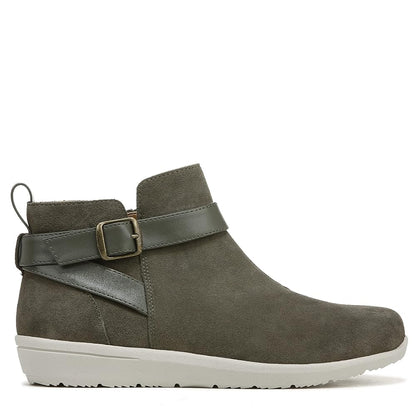 Vionic Romy - Women's Water Repellent Suede Ankle Boots - Olive
