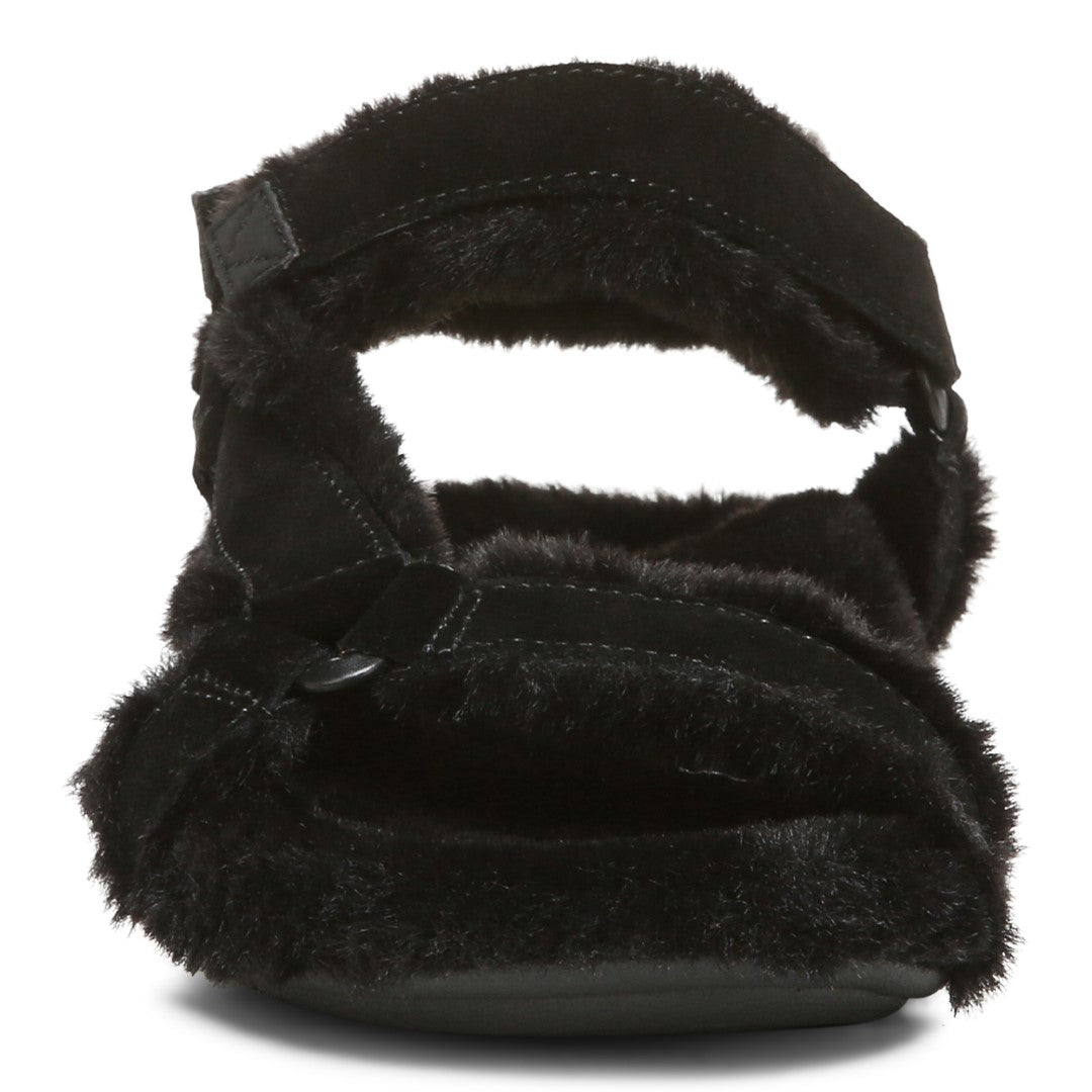 Vionic Viva Womens Slipper Casual - Black Suede Shrl - Front