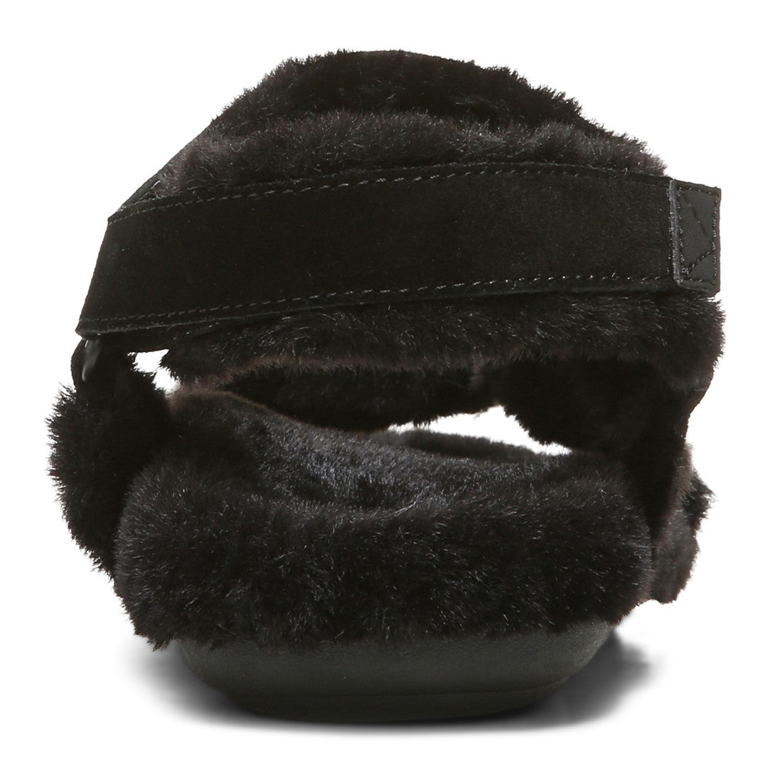 Vionic Viva Womens Slipper Casual - Black Suede Shrl - Back