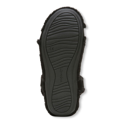 Vionic Viva Womens Slipper Casual - Black Suede Shrl - Bottom