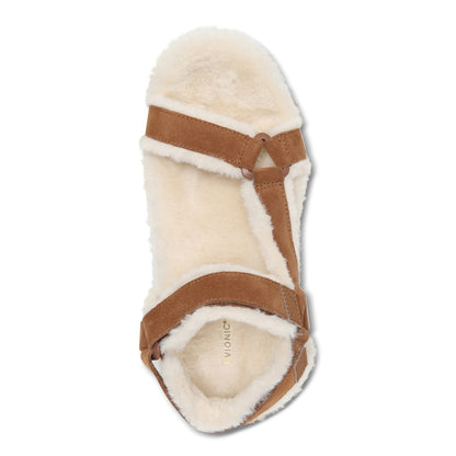 Vionic Viva Womens Slipper Casual - Toffee Suede Shrl - Top