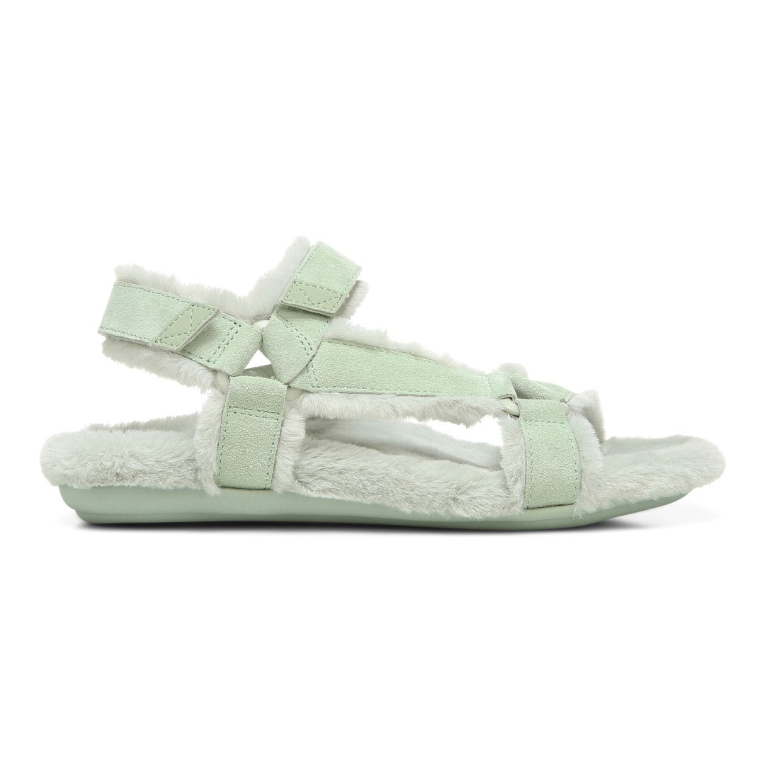 Vionic Viva Womens Slipper Casual - Celery Suede Shrl - Right side