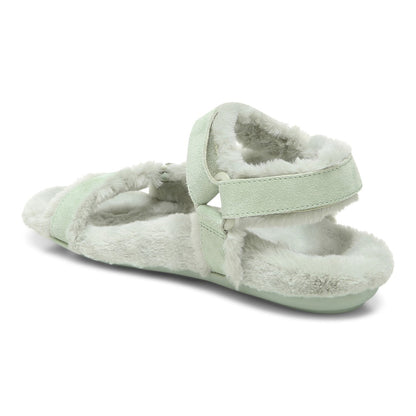 Vionic Viva Womens Slipper Casual - Celery Suede Shrl - Back angle