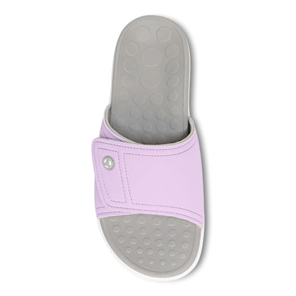 Vionic Kiwi - Unisex Motion Control Orthotic Slide Sandal - Orchid Purple - 3 top view