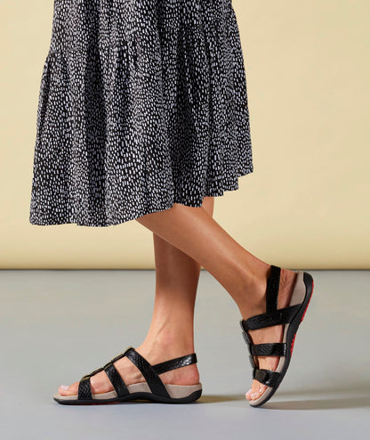 Vionic Amber - Women's Adjustable Slide Sandal - Orthaheel - FOOT Snake - 03