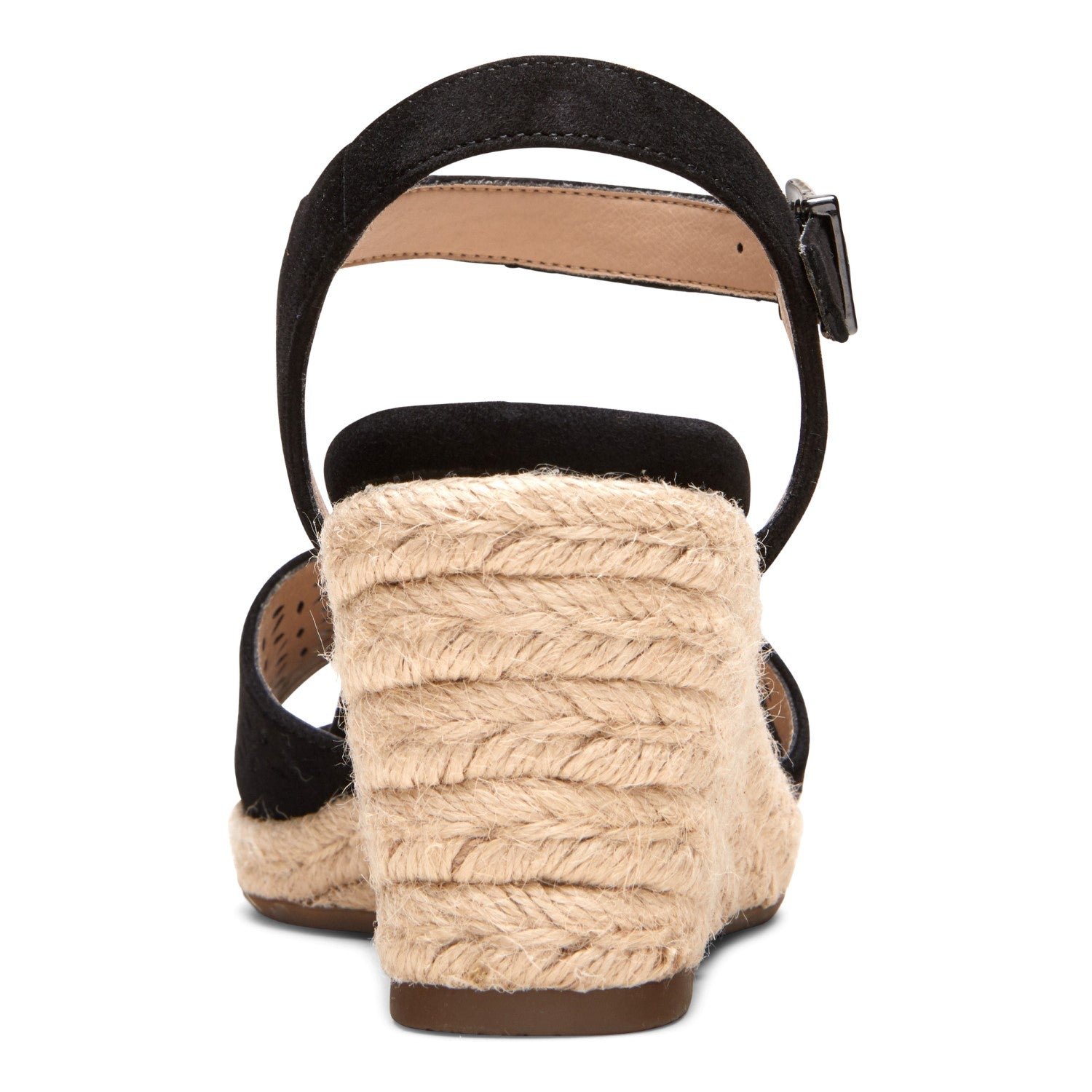 Vionic Ariel Women's Wedge Supportive Sandal - Black - 5 back view