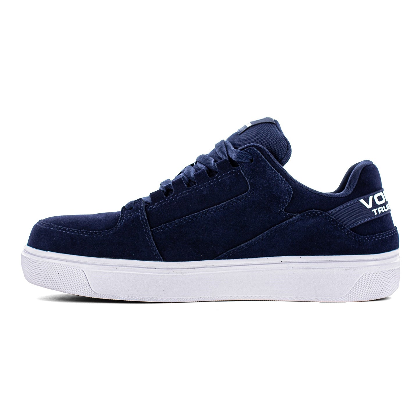 Volcom Evolve Men's Safety Toe Skate Shoe - Comp Toe - SD10 - SR - Navy Suede - Left side