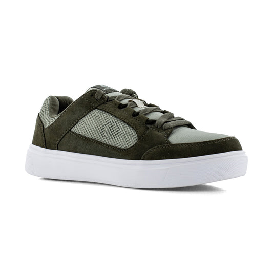 Volcom Evolve Men's Safety Toe Skate Shoe - Comp Toe - SD10 - SR - Olive/sage Suede Mesh - Angle main