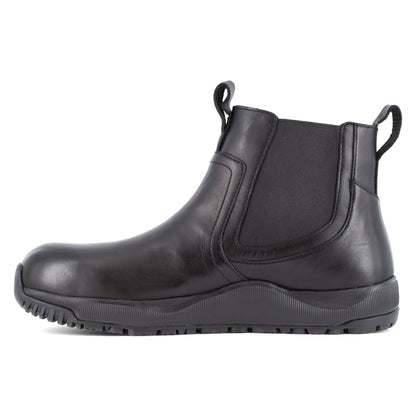 Volcom Men's Comp Toe Pull Up/Slip-on Safey Boot - ASTM F2413 - Timeless Style - TAA Compliant Easy On/Off - Street Shield - Black - Left side