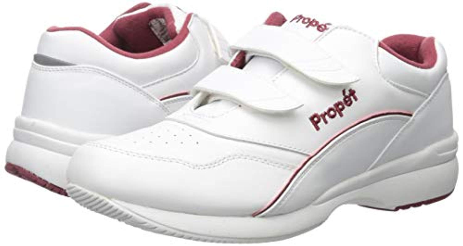 Propet Tour Walker Strap - A5500 Women's Diabetic Shoes - W3902 - Wht/Berry
