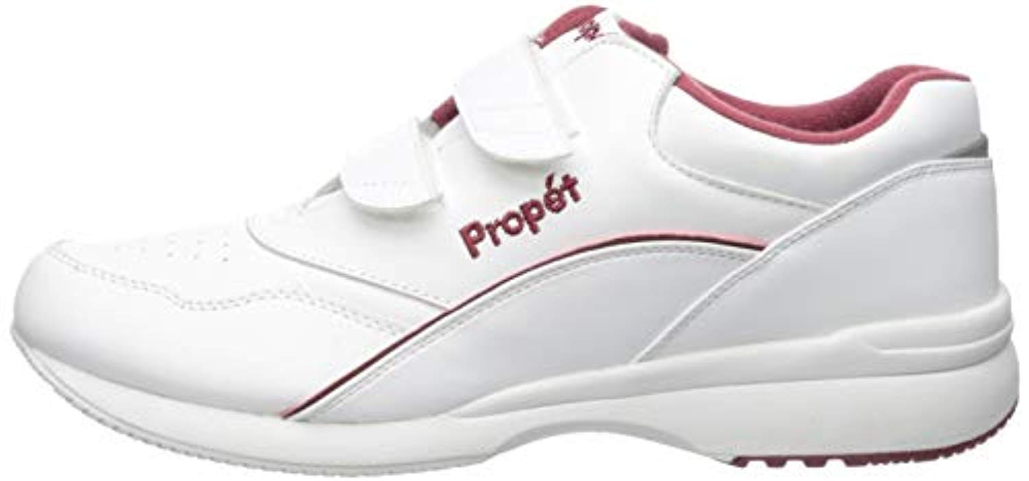 Propet Tour Walker Strap - A5500 Women's Diabetic Shoes - W3902 - Wht/Berry