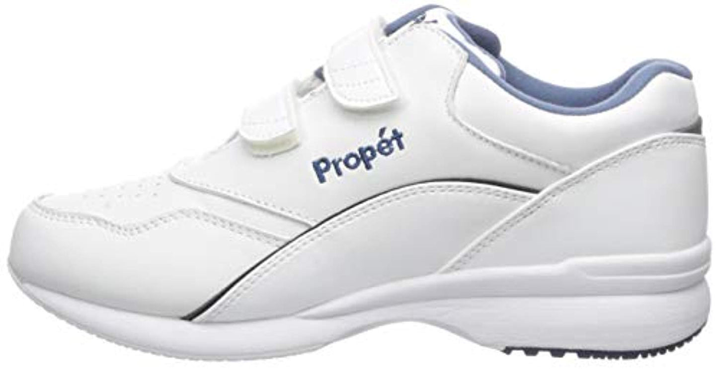 Propet Tour Walker Strap - A5500 Women's Diabetic Shoes - W3902 - Wht/Blue