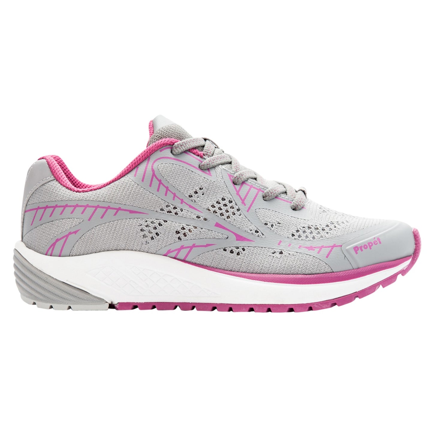 Propet Propet One LT Womens Active - Grey/Berry - out-step view