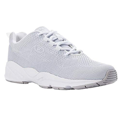 Propet Stability Fly Women's Active Orthopedic Shoe - White/Silver