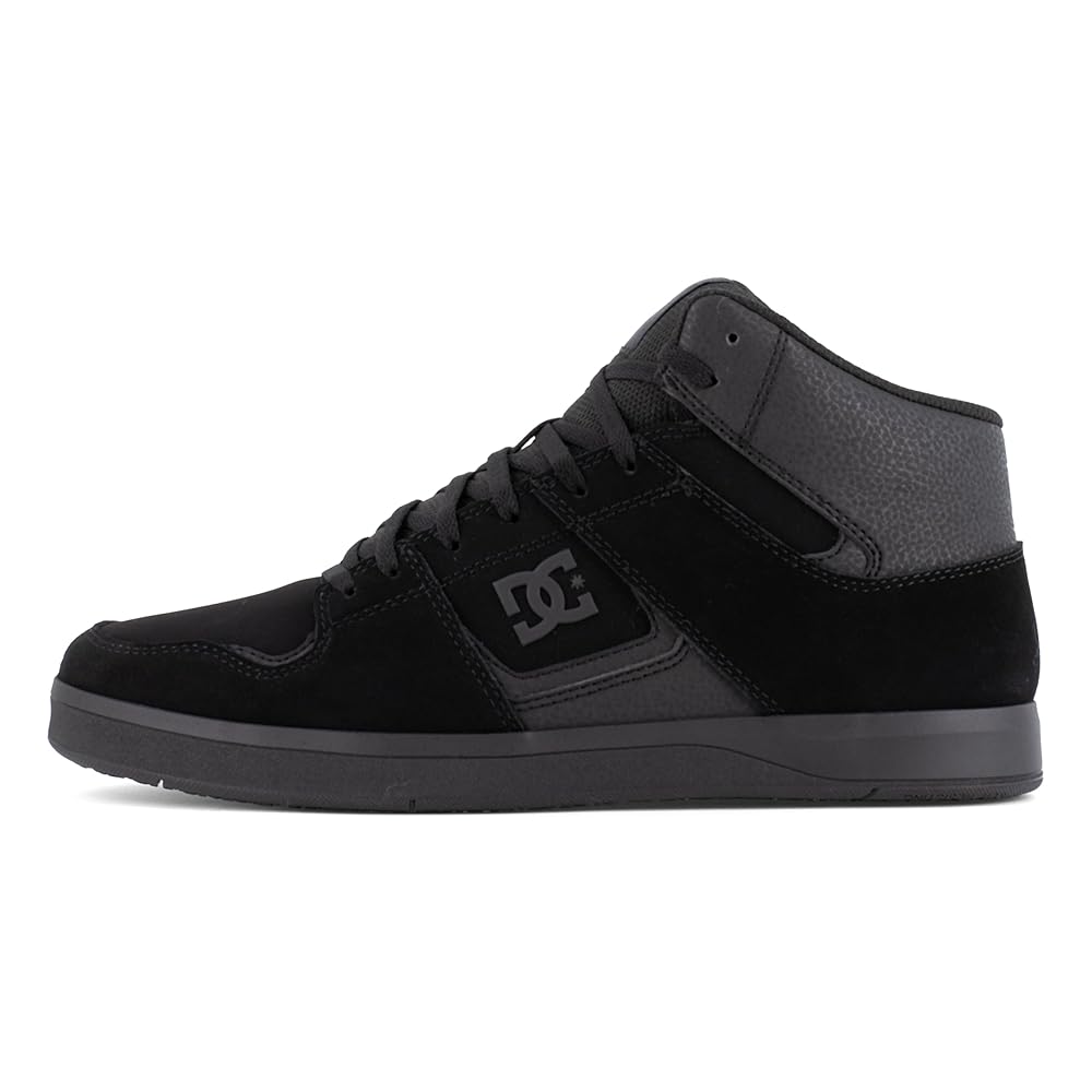 DC Work Crew Cure Work Men's Soft Toe Slip-Resistant Work High-Top - Black - Black