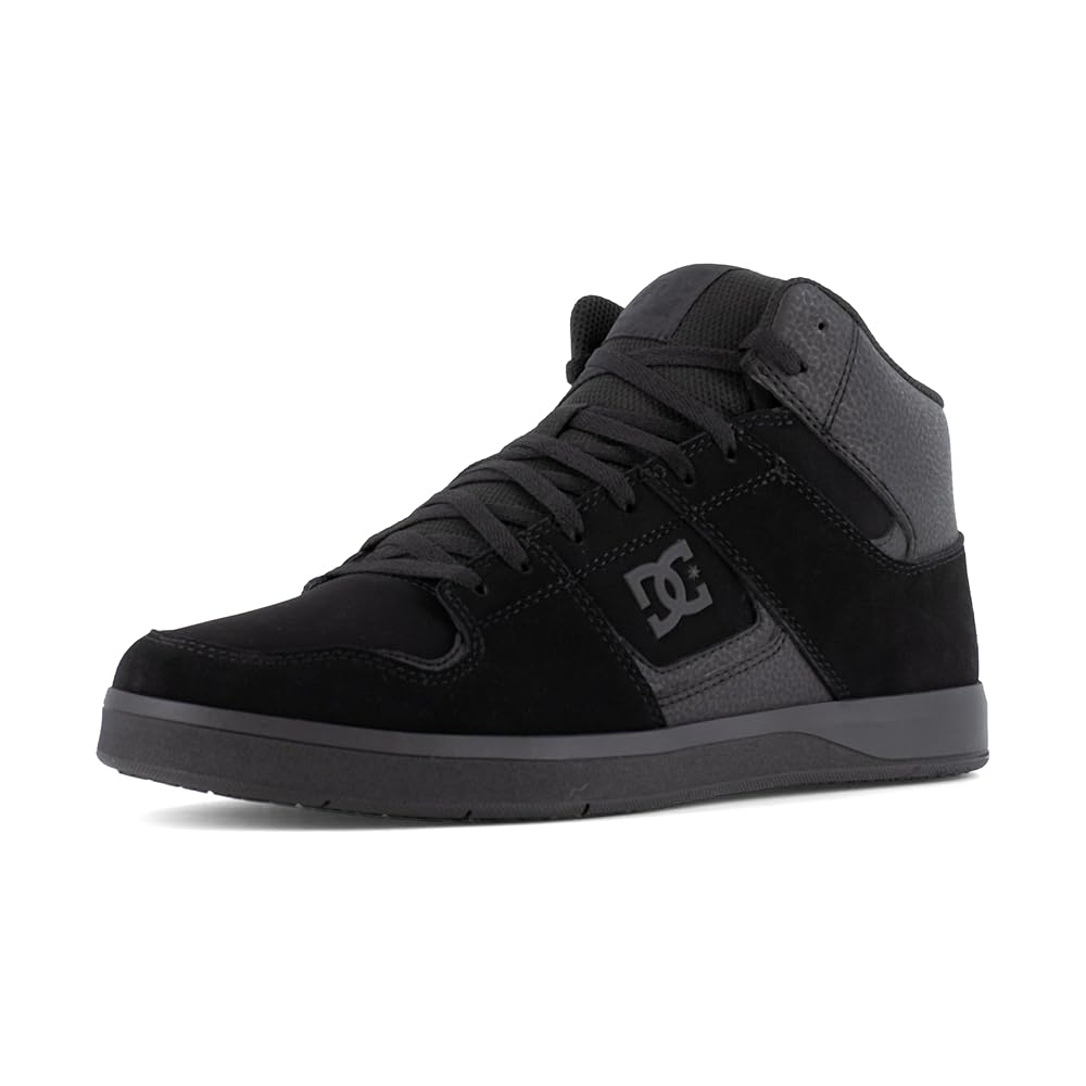 DC Work Crew Cure Work Men's Soft Toe Slip-Resistant Work High-Top - Black - Black