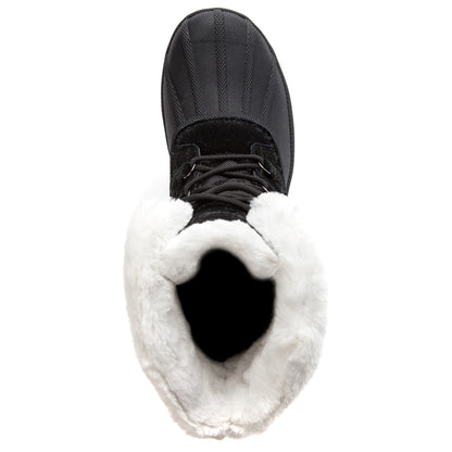 Propet Lumi Tall Lace Womens Boots - Black/White - top view