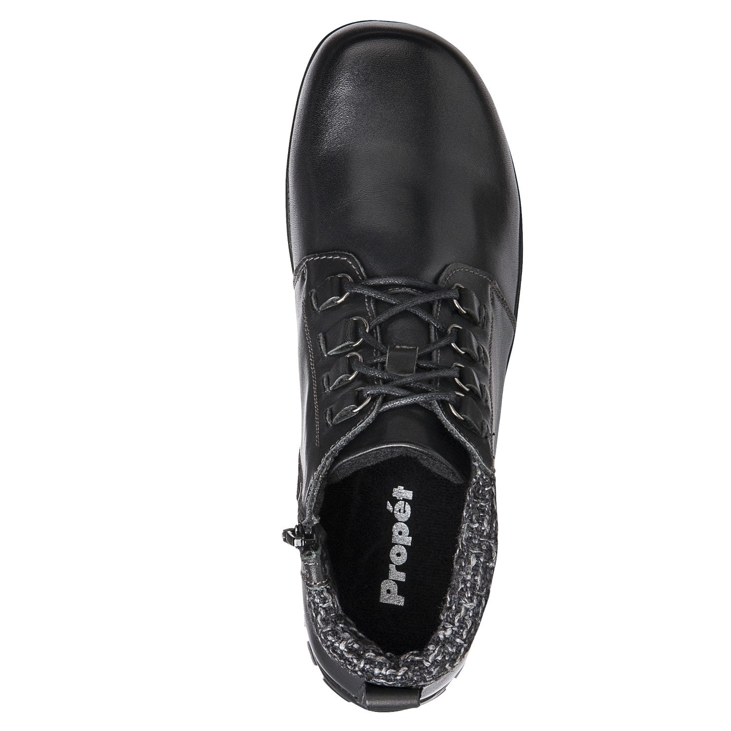 Propet Delaney Womens Boots - Black Leather - top view