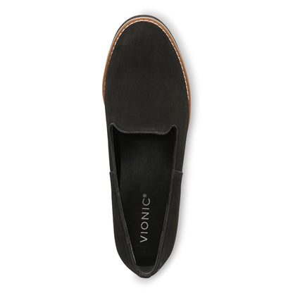 Vionic Willa Wedge Womens Slip On/Loafer/Moc Wedge - Black Sde - Top