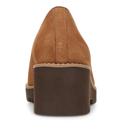 Vionic Willa Wedge Womens Slip On/Loafer/Moc Wedge - Toffee Sde - Back