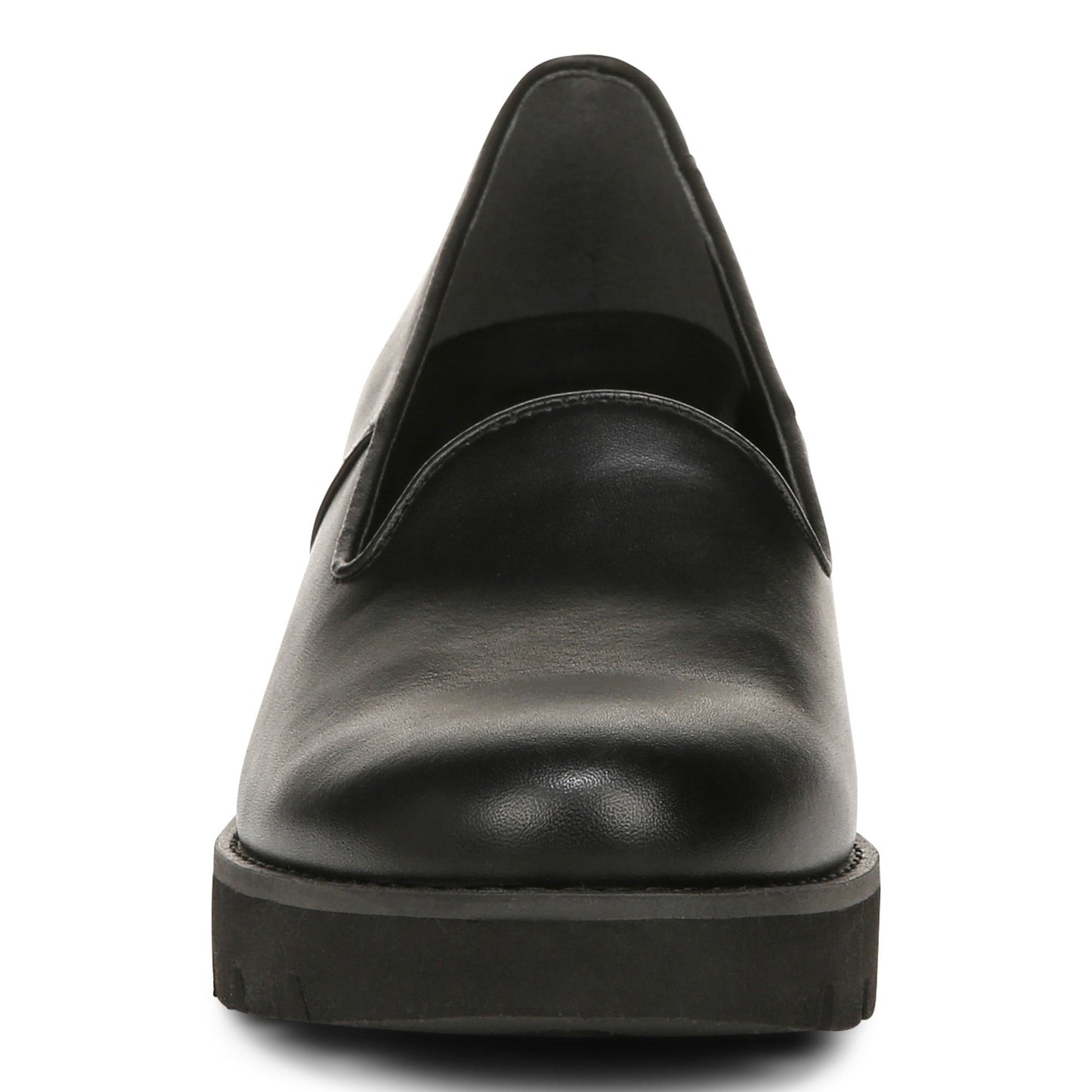 Vionic Willa Wedge Womens Slip On/Loafer/Moc Wedge - Black Leather - Front