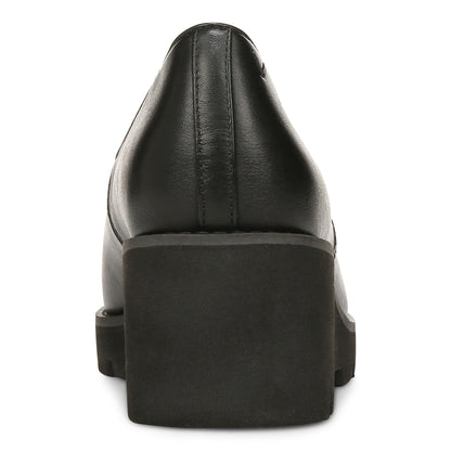 Vionic Willa Wedge Womens Slip On/Loafer/Moc Wedge - Black Leather - Back