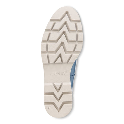 Vionic Willa Wedge Women's Slip-On Loafer Moc Wedge Shoes - Captains Blue - Bottom